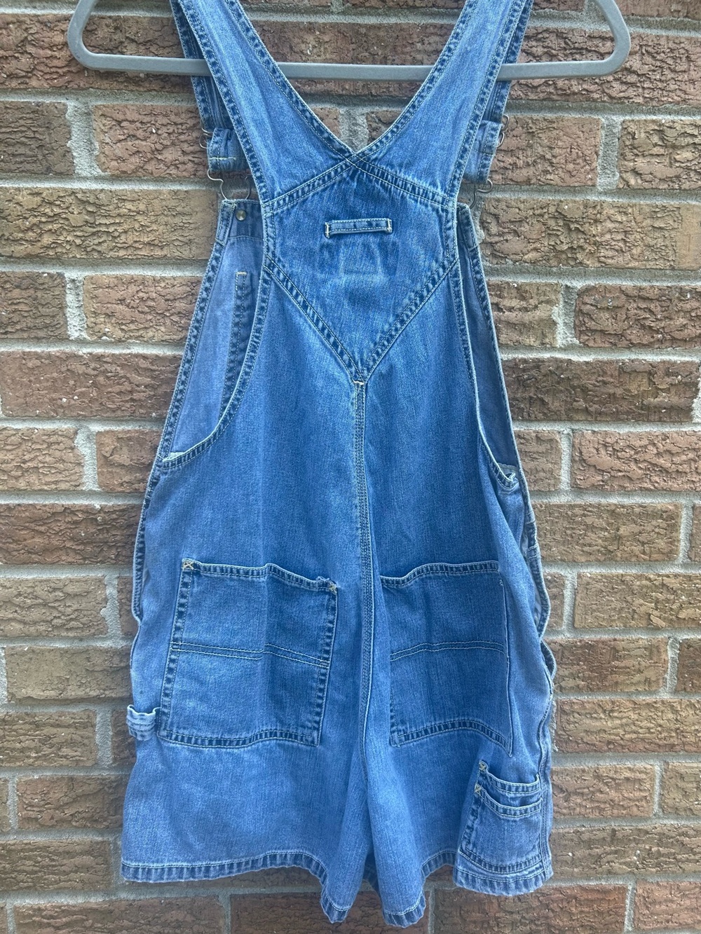 Old Navy Light Blue Denim Short Overalls size small - Picture 8 of 13